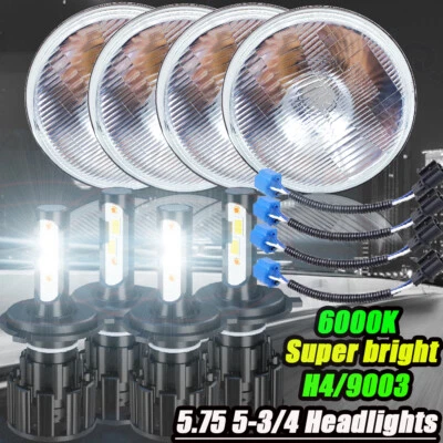 For Ford Gran Torino 1972-1976 - 4pcs Round 5.75" 5-3/4" LED Hi/Lo Headlights - Image 1 of 4