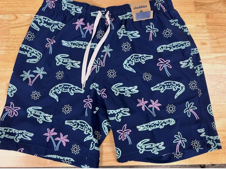 CHUBBIES SWIM TRUNKS 7” INSEAM "Neon Glades” - Image 1 of 1