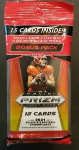 2021 Panini Prizm Draft Picks Football Fat Value Cello Pack & Bonus Pack SEALED - Bild 1 von 2