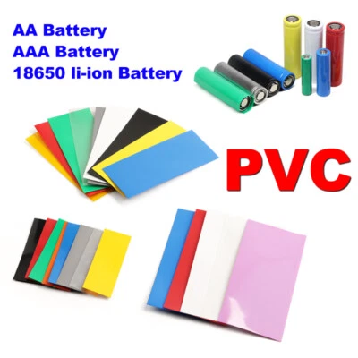 Tubo termorretráctil PVC tubo termorretráctil AA/AAA/18650 funda de protección de batería Foto 1 de 4