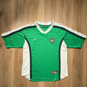 Nike Nigeria Football 1998/00 Home Shirt XL Jersey Green/White - Picture 1 of 12