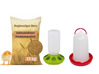 Küken Starterset / Wasser + Futterspender inkl. 15 kg Aufzuchtsfutter - Bild 1 von 4