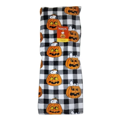 Peanuts Pet Throw By Berkshire 60" x 70" Halloween Snoopy Pumpkin Design Fall - Image 1 of 4