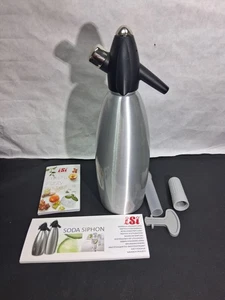 Vintage ISI Silver Soda Siphon with Cartridge 12.75" Tall Made in Austria - Picture 1 of 10