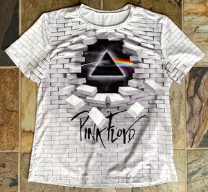 T-shirt 3D Pink Floyd Dark Side Of The Moon & The Wall - taglia XL - misto poliestere - Foto 1 di 3