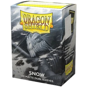 Dragon Shield - Snow Dual Colored Protective Card Sleeves (Matte, White & Bl - Picture 1 of 2