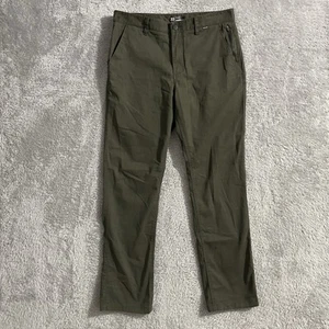 Hurley Nike Dri Fit Mens Pants Size 33 Army Green Slacks Trousers Straight Leg - Picture 1 of 9