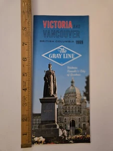 Vintage 1969 Gray Line Vancouver & Victoria Travel Tour Guide Canada Sightseeing - Picture 1 of 8