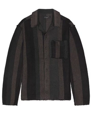 * Новый без ЯРЛЫКОВ * ALLSAINTS водитель грузовика хлопок шерсти Angora свитер кардиган куртка Sz XL - Изображение 1 из 4