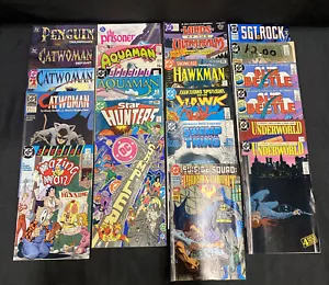 DC Comic Book (21) LOT Sgt Rock Blue Nettle Aquaman Swamp Thing Catwoman Hawk - Picture 1 of 12