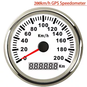 85mm/3-3/8" 200kph Gps Speedometer For Car Marine Odometer Red Backlight 9-32vdc - Picture 1 of 7