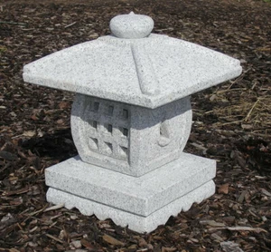 Laterne Granit Steinlaterne "Tenka Chaya" Pagode Japan Granitlaterne Koi Zen - Bild 1 von 6