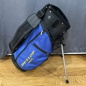 Dunlop Junior Golf Bag Blue Yellow Little Kids W/ Stand 21” - Picture 1 of 7