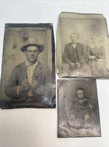 Antikes Farbfoto Lot Viktorianische Menschen Portrait Vintage Fotografie 1800er - Bild 1 von 9