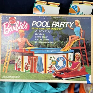 Vintage Mattel Barbie 1973 Pool Party Playset #7795 Sundeck Diving Board READ - Picture 1 of 15