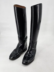 Cavallo Italy Dressage Boots Size 5.5 Super Prime Black Leather - Picture 1 of 13