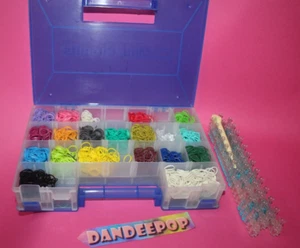 Rainbow Loom Maker With Hundreds Of Color Bands In Case Craft Hobby Jewelry Set - Picture 1 of 6
