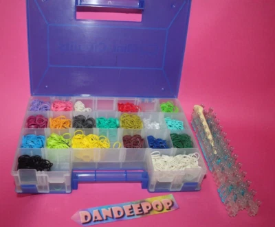 彩虹织机机带数百种彩色带盒工艺爱好珠宝套装 — 第 1/4 张图片