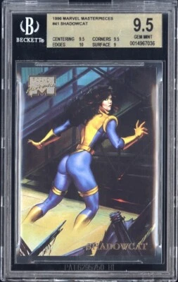 1996 Marvel Masterpieces #41 SHADOWCAT BGS 9.5 Gem Mint Pop 2 Graded X-Men Kitty - Image 1 of 2