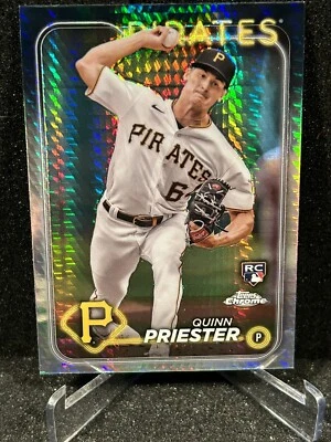 2024 Topps Chrome Quinn Priester RC #55 PRISM Refractor Pittsburgh Pirates SP - Image 1 of 2