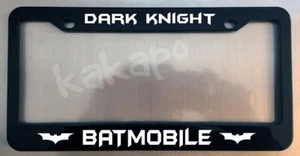 Dark Knight Batmobile Glossy Black License Plate Frame - Imagen 1 de 6