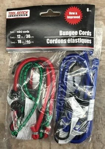 6 PC Bungee Cord Strap Heavy Duty Tool Bench Elastic Tie 10" 12" 18" FREE S&H - Picture 1 of 1