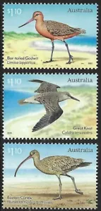 2021 Australia SG#5452/54 Migratory Shorebirds Birds set of 3 mint MUH MNH - Foto 1 di 1