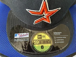 Cappellino Houston Astros Nuova taglia 8. Autentico cappello sul campo New Era 59Fifty. - Foto 1 di 7
