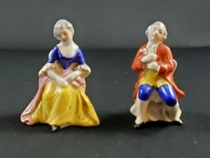VINTAGE Colonial Style Design Mini Figurines Male and Female Made in Germany - Picture 1 of 9