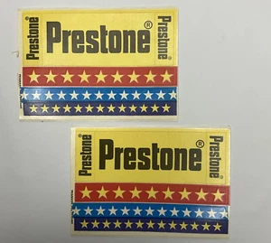 Adesivo decalcomania vintage PRESTONE vintage RARO pro mark chicago lotto di 2 - Foto 1 di 7