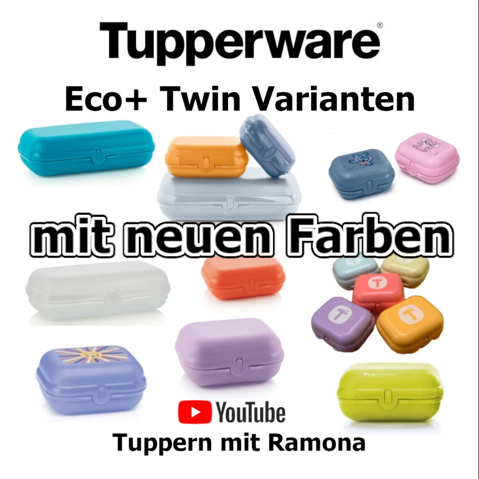 Tupperware Eco+ Twin Box Varianten Twins, Brotdose, Lunchbox, Snackbox neu/OVP - Bild 1 von 1