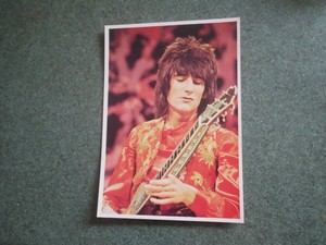 RON WOOD 1974 PANINI PICTURE POP VERY RARE TOP SELLERS UNUSED STICKER CARD