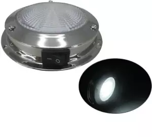 Casa rodante Pactrade Marina Barco Autobús Coche 3" Lente Cabina Techo 12 V Luz Domo SS 304 - Imagen 1 de 10