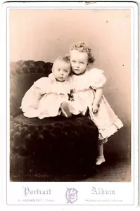 Portrait de Jeunes Enfants.Par G.Pénabert à Paris.Photo Carte Cabinet Card.1875. - Picture 1 of 2