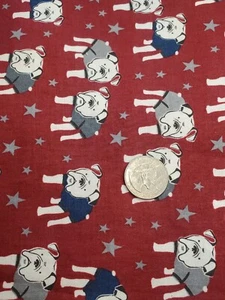 2 7/8 Yds Hey Mister Riley Blake Designs Fabric Patriotic Dogs with Stars - Picture 1 of 5