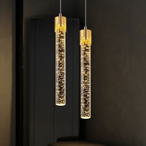 Modern Tube Light Luxury Crystal Led Pendant Lamp Chandelier High Quality