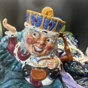 OLD KING COLE 2 Faced Tea Pot Staffordshire Shorter & Son ENGLAND 7.5 Inches - Picture 1 of 14