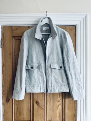 Reiss Men’s Summer light white linen Safari jacket men’s Small - Image 1 of 4