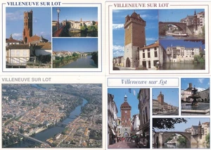 Konvolut 4 Postkarten Ansichtskarten 10x15cm VILLENEUVE-SUR-LOT Lot-et-Garonne 4 - Bild 1 von 1