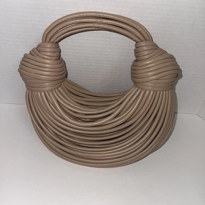 Tiffany & Fred Paris Smooth Leather String Bag Women's Beige Leather - Image 1 of 4