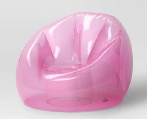 Silla inflable Room Essentials PVC novedad interior salón dormitorio rosa 220 libras - Imagen 1 de 3