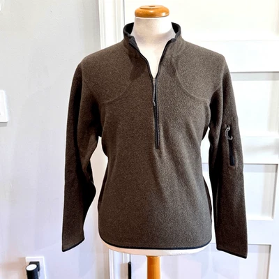 Mountain Hardwear Wool 1/2 Zip Pullover. Brown. Size Large. - Image 1 of 4