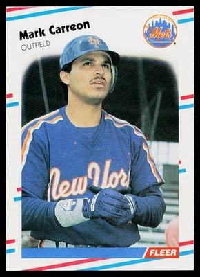 1988 Fleer Mark Carreon #129 New York Mets - Image 1 of 2