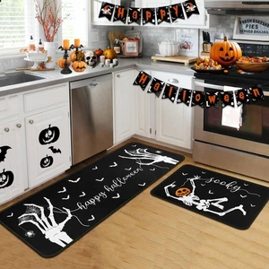 Halloween Kitchen Rugs and Mats for Floor, Halloween Decorations for Home, 2 ... - Bild 1 von 9