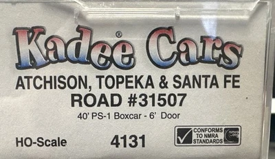 Kadee Cars HO RTR #4131 40’ PS-1 Boxcar 5”6’ Door AT&SF #31507 NIB - Image 1 of 3