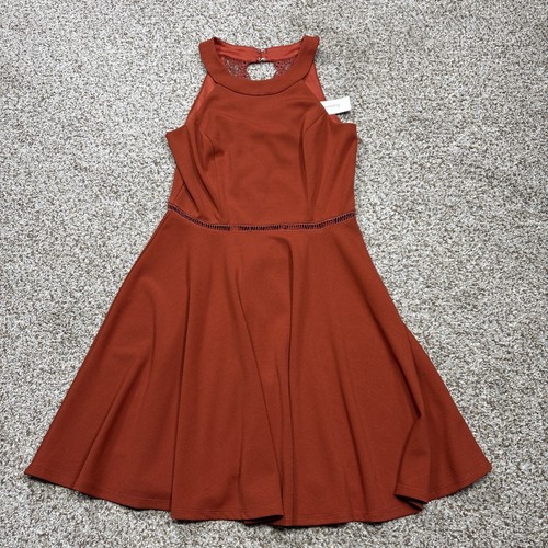 VETEMENTS Abito Francesca’s Cannella Dettagli Uncinetto Taglia S NUOVO