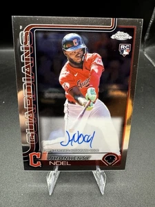 2025 Topps Chrome Jhonkensy Noel Auto RC Rookie RA-JN Guardians - Picture 1 of 2
