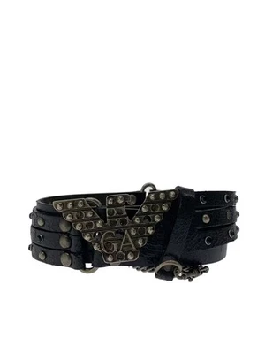 Cinturón de cuero para hombre EMPORIO ARMANI en negro Foto 1 de 4