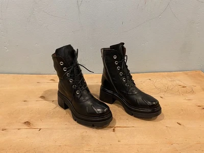 NWOT/B A.S.98 Everett Zipper Combat Boot , Black Leather , Sz EU 37 / US 6.5 - 7 - Image 1 of 4