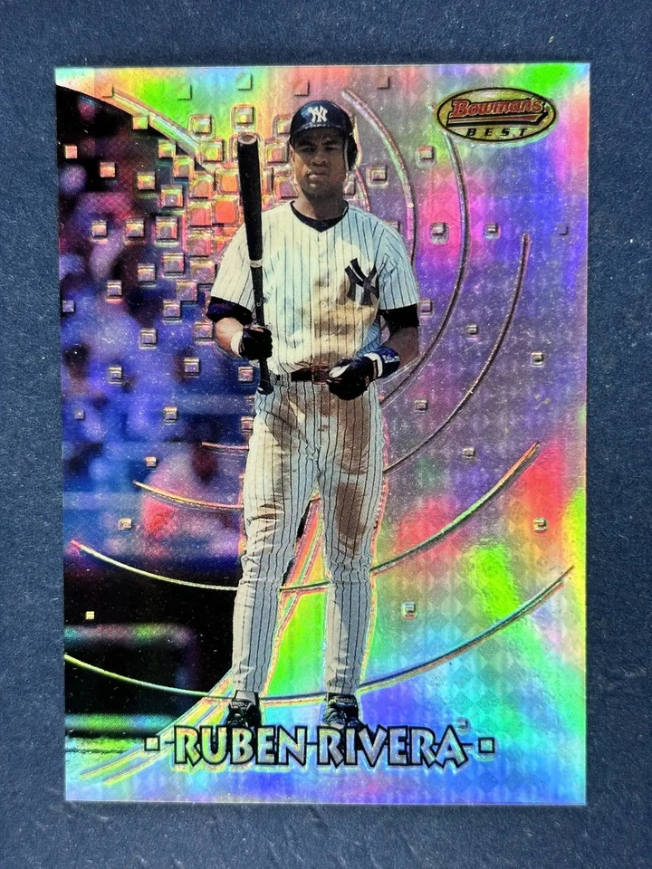 1997 Bowman's Best Preview Refractor BBP-14 Ruben Rivera Yankees - Image 1 of 2